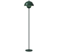 HOMCOM Lampada da Terra con Paralume Semicircolare e Interruttore a Pedale, Lampada a Piantana in Acciaio, Ø30x155 cm, Verde