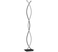 HOMCOM Lampada da terra, dimmerabile a 3 livelli con doppia spirale e interruttore a pedale, Nero Aosom Italy