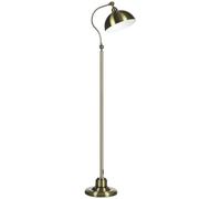 HOMCOM Lampada da terra, lampada da terra con attacco E27, paralume regolabile, 40 W, lampada ad arco dal design retrò, supporto stabile, metallo, 42 x 25,5 x 152 cm, bronzo