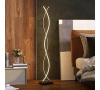 HOMCOM Lampada da Terra LED a Doppia Spirale Luminosità Regolabile Nero