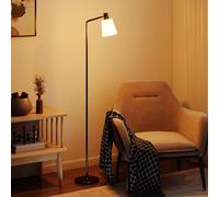 HOMCOM Lampada da Terra LED Regolabile con Testa Girevole a 350°, Lampada Moderna con Regolazione Temperatura del Colore 3000K/4000K/6500K, per Camera e Salotto, Nero