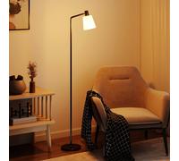 HOMCOM Lampada da Terra LED Temperatura Colore Regolabile e Testa Girevole Nero [EEK: F]