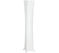 HOMCOM Lampada da Terra Moderna con Interruttore a Pedale, in Acciaio e Tessuto, 25x25x129 cm, Bianco e Argento Aosom Italy