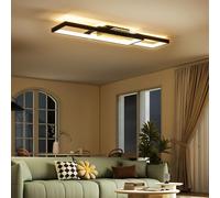 HOMCOM Lampada LED da Soffitto Dimmerabile con Telecomando 70x30 cm Nero