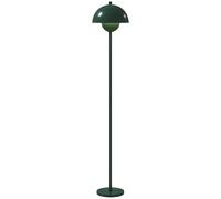 HOMCOM Lampada da Terra con Paralume Semicircolare e Interruttore a Pedale, Lampada a Piantana in Acciaio, Ø30x155 cm, Verde