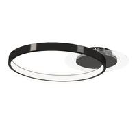 HOMCOM Lampadario LED da 40W con 2 Anelli e Temperatura Colore Regolabile Nero