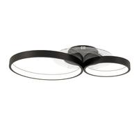 HOMCOM Lampadario LED Moderna Temperatura Colore Regolabile, Potenza 40W, Nero