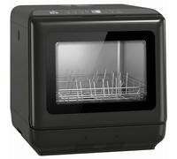 HOMCOM Lavastoviglie da Tavolo, con Serbatoio Integrato da 6 L, 5 Programmi, 4 Coperti e Display LED, Nero Aosom Italy