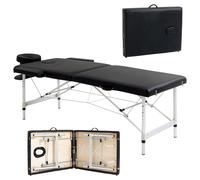 HOMCOM Lettino Massaggio Pieghevole (Max 225 kg) Custodia Trasporto Inclusa