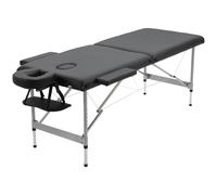 HOMCOM Lettino per Massaggio Pieghevole con Seduta Imbottita Nero