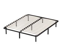 HOMCOM Letto Matrimoniale Industriale 28 Doghe con Spazio Inferiore 190x160x31cm