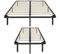 HOMCOM Letto Struttura Industriale 28 Doghe con Spazio Inferiore