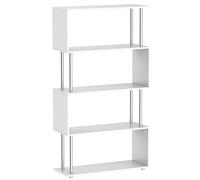 Homcom Libreria 80X30X145 cm Scaffale per mobili da ufficio in legno e metallo