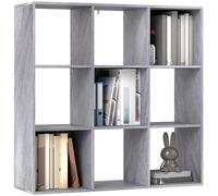 HOMCOM Libreria a 3 ripiani, moderna libreria a cubo con 9 scomparti aperti, espositore autoportante per soggiorno, camera da letto, studio, grigio marmo