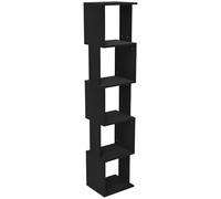 HOMCOM Libreria a 5 livelli scaffale per libri in legno, scaffale cubo per soggiorno, ufficio, 33 x 28 x 161 cm, nero