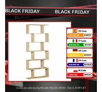 Homcom Libreria a 6 livelli, libreria, 80X23X192 cm, libreria moderna per soggiorno, camera da letto, studio, ufficio