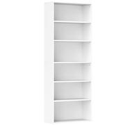 HOMCOM Libreria a 6 ripiani con ripiani regolabili per soggiorno, camera, ufficio, 60x24x158,5cm, bianco Aosom Italy