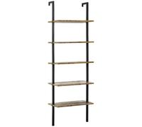 HOMCOM Libreria a Muro con 5 Ripiani in Legno e Metallo Stile Industriale