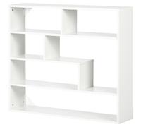 HOMCOM Libreria a Muro Moderna a 4 Livelli Salvaspazio 94x19.5x80cm Bianco