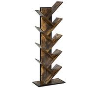 HOMCOM Libreria ad Albero in Legno con 10 Ripiani, Stile Industriale 50x28x142cm