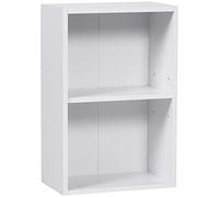 HOMCOM Libreria Bassa con Ripiano Regolabile 40x24x61cm Bianco
