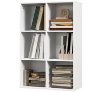 HOMCOM Libreria Moderna a 6 Cubi a Parete in Legno