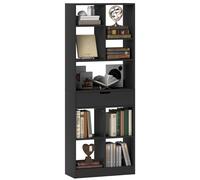 HOMCOM Libreria Moderna in Legno con Cassetto Centrale 60x26x158 cm Nero