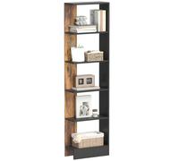 HOMCOM Libreria Moderna Salvaspazio a 5 Ripiani 45x21x170 cm