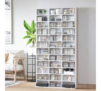 HOMCOM Libreria Modulare Mobile Porta CD Classica 36 Scompartimenti RegolabilI Legno 195 * 102 * 23.5cm Description:Questa libreria mobile porta CD multifunzionale 2 in 1 che dispone di 3 colonne con