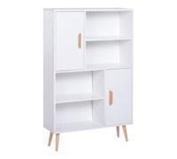HOMCOM Libreria Multifunzionale Salvaspazio da Soggiorno 80 x 23.5 x 123cm