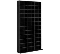 HOMCOM Libreria per CD/DVD Mensola per 1116 CD con 36 Scomparti Regolabili in Altezza, 102x24x195 cm, Nero Aosom Italy