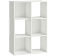 HOMCOM Libreria Salvaspazio a 3 ripiani Verticale con Anti-ribaltamento per Soggiorno, Camera e ufficio, 61,5x29,5x91,5 cm, Bianco Aosom Italy
