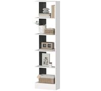 HOMCOM Libreria Salvaspazio Moderna a 5 Ripiani 45x21x170 cm