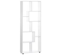 HOMCOM Libreria Scaffale Moderna di Design a 8 Ripiani 70x24x178cm Bianco