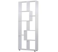 HOMCOM Libreria Scaffale Moderna di Design a 8 Ripiani 70x24x178cm Bianco | in Legno Truciolare, Arredamento Casa e Ufficio