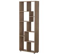 HOMCOM Libreria Scaffale Moderna di Design a 8 Ripiani in Legno Truciolare, Arredamento Casa e Ufficio, 70x24x178cm Color Legno