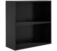 HOMCOM Libreria scaffale portaoggetti con 2 scomparti e ripiano regolabile, mobile portaoggetti per ufficio, soggiorno, camera da letto, 60 x 24 x 63 cm, nero