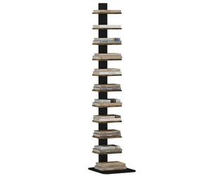 HOMCOM Libreria Torre a 11 Ripiani Multiuso, 34.5x41.5x163.5 cm