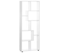 HOMCOM libreria verticale moderna design con 8 ripiani truciolare E1 70x24x178cm Bianco
