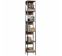 HOMCOM Libreria Verticale Salvaspazio 6 Ripiani 29.5x30x185 cm Marrone