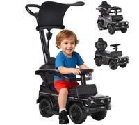HOMCOM Macchina a Spinta per Bambini, Macchina Giocattolo Cavalcabile, Passeggino con Tettuccio Mercedes-Benz G350 Nero Aosom