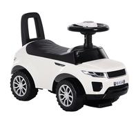 HOMCOM Macchina Cavalcabile per Bambini 12-36 Mesi con Schienale Bianca