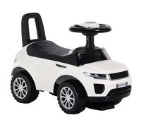 HOMCOM Macchina Cavalcabile per Bambini 12-36 Mesi con Schienale Bianca | Giocattolo, Macchina a Spinta, Vano Contenitore