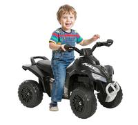 HOMCOM Macchina Cavalcabile per Bambini 18-36 Mesi in PP e Metallo Nero