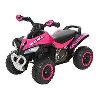 HOMCOM Macchina Cavalcabile per Bambini 18-36 Mesi in PP e Metallo Rosa