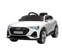 HOMCOM Macchina Elettrica per Bambini 12V Audi E-tron Doppio Motore Bianco