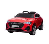 HOMCOM Macchina Elettrica per Bambini 12V Audi E-tron Doppio Motore Rosso