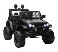 HOMCOM Macchina Elettrica per Bambini 12V con Telecomando e Guida Manuale Nero