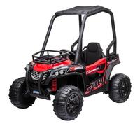 HOMCOM Macchina Elettrica per Bambini 12V Quad 118x76x104cm Rosso e Nero | Velocità 3-6km/h, Quad Elettrico Mini con Doppio Motori, USB, Lettore MP3 e Telecomando