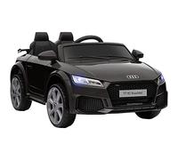 HOMCOM Macchina Elettrica per Bambini 3-5 Anni 12V con Licenza AUDI TT, Auto Elettrica per Bambini con Telecomando 2.4G, 2 Motori, Musica, Clacson, Fari LED, 3Km/h, Nero